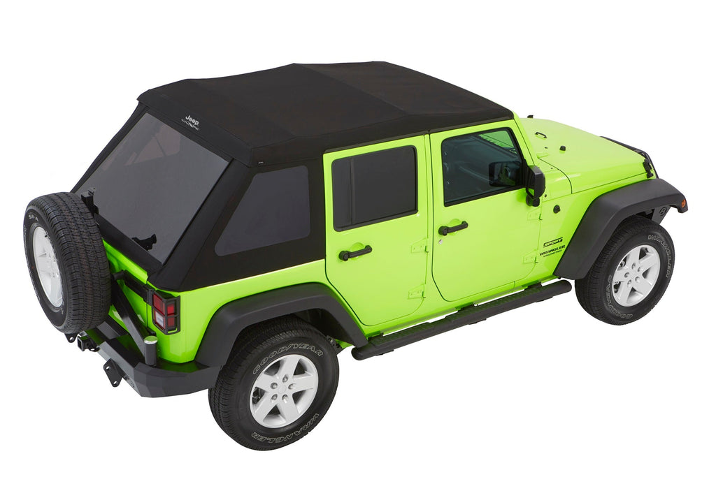 Bestop Soft Top JEEP(R) Trektop Glide - '07-18 Wrangler JK 4-Door (Black Twill) - 54423-17