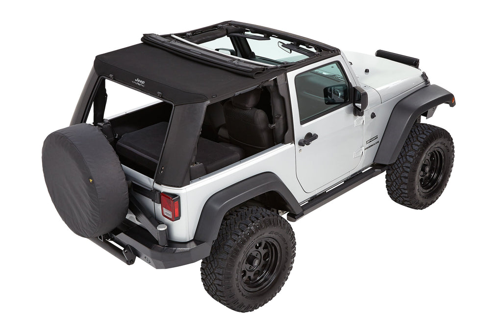 Bestop Soft Top JEEP(R) Trektop Pro - '07-18 Wrangler JK 2-Door (Black Twill) - 54462-17