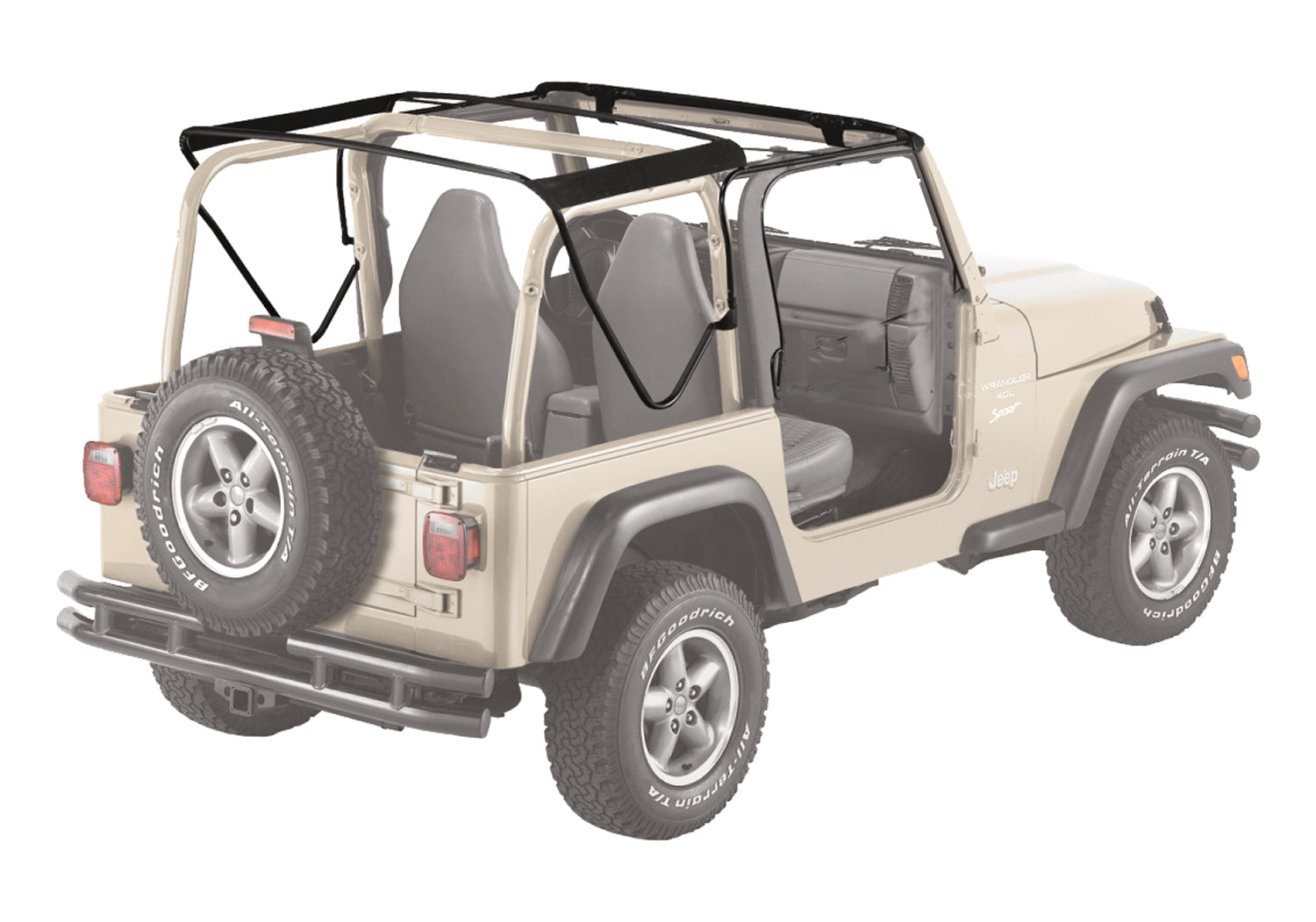 Bestop Soft Top Hardware Kit OE Style Replacement Bow & Frame Hardware Kit - 55002-01 - Bestop