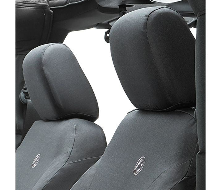 Bestop Seat Cushion Cover Set Seat Covers - 07-12 Wrangler JK; Front (Black Diamond) - 29280-35 - Bestop