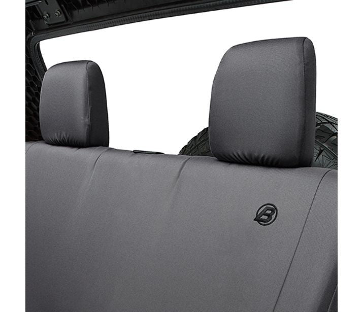 Bestop Seat Cushion Cover Set Seat Covers - 08-12 Wrangler JK 4-Door; Rear (Black Diamond) - 29281-35 - Bestop
