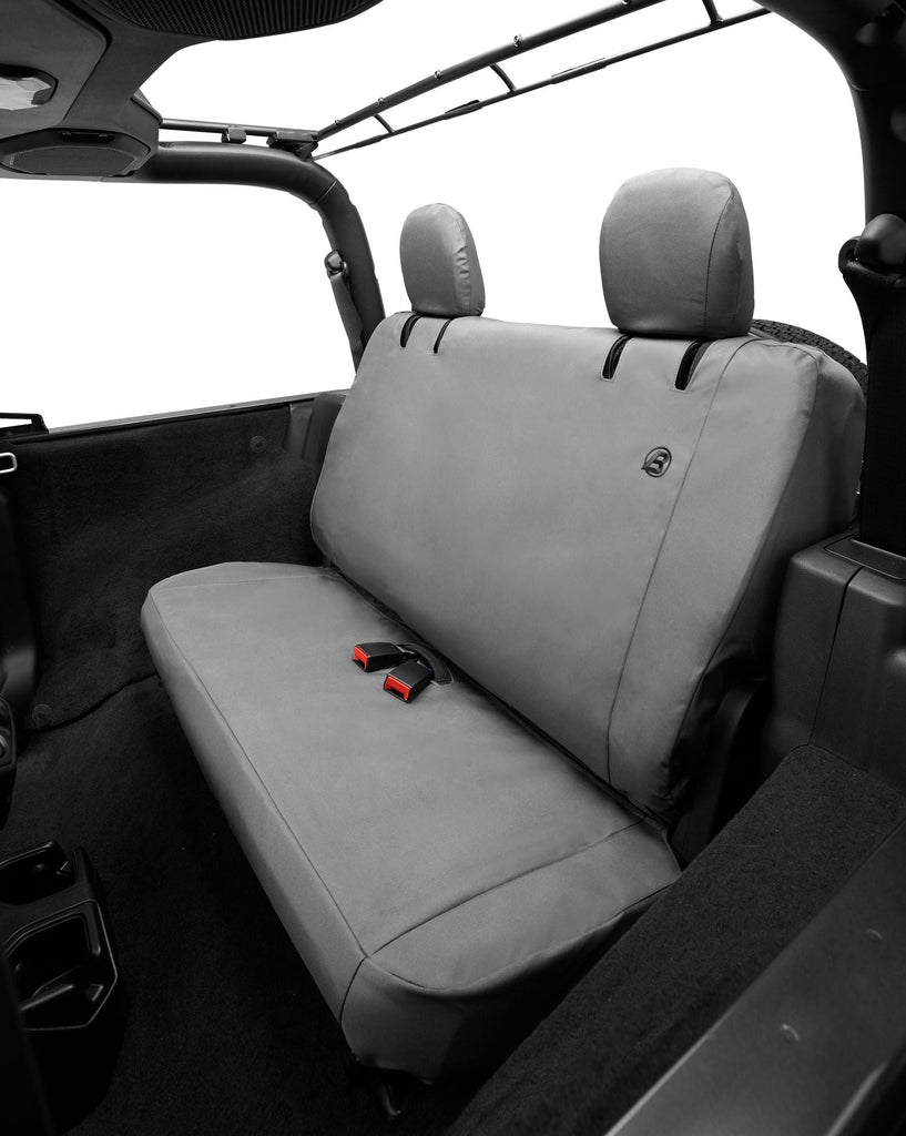 Bestop Seat Cushion Cover Set Seat Covers - 18-22 Wrangler JL 2-Door; Rear (Charcoal) - 29292-09 - Bestop