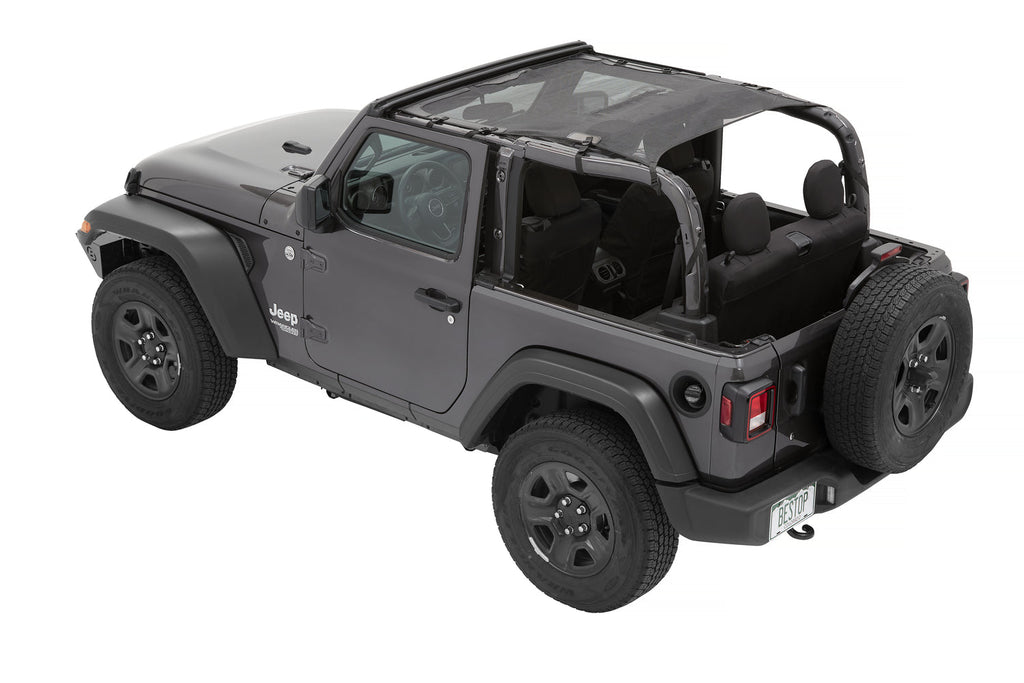 Bestop Soft Top Sun Safari Bikini - '18-22 Wrangler JL 2-Door (Mesh) - 52412-11 - Bestop