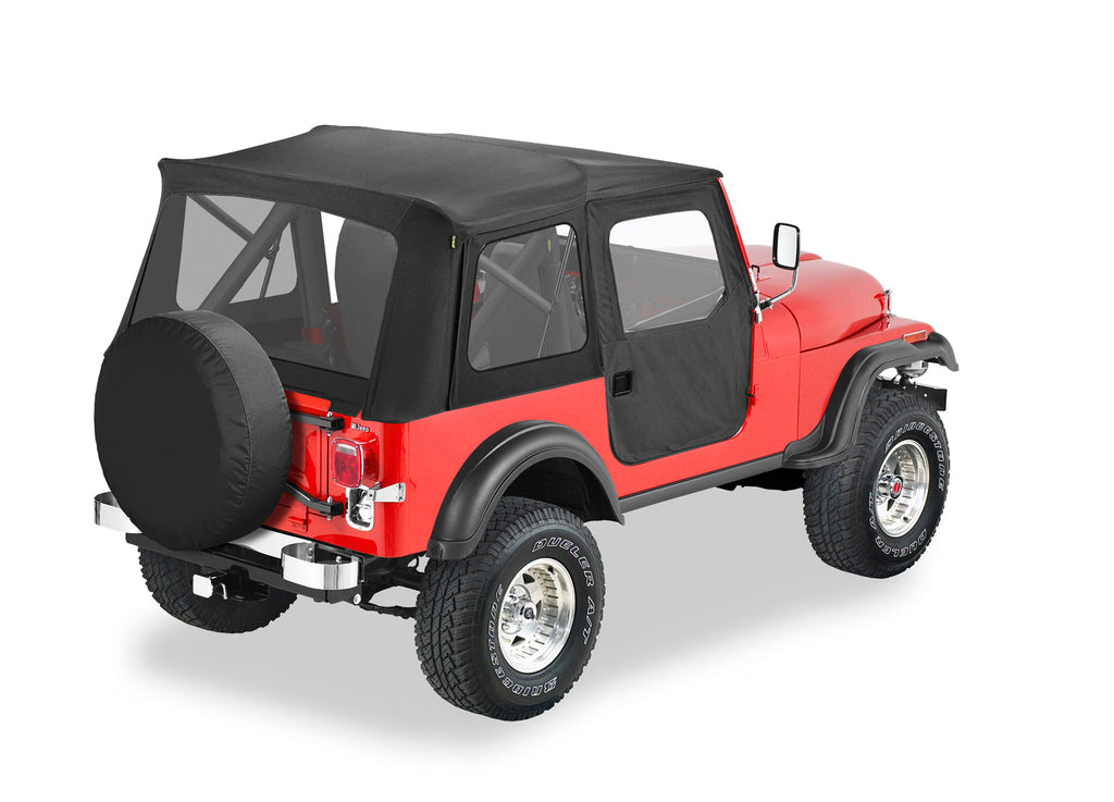 Bestop Soft Top Supertop Classic - '55-75 CJ5 / '52-62 M38A1 (Black Crush; Clear Windows) - 51595-01 - Bestop