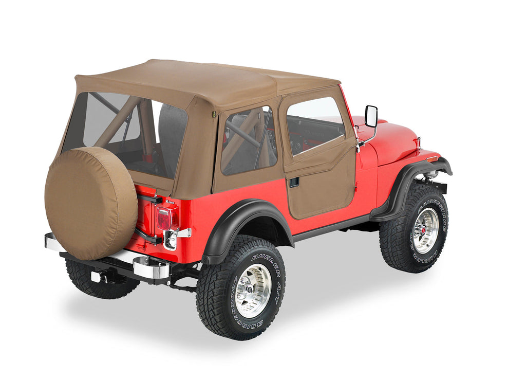 Bestop Soft Top Supertop Classic - '55-75 CJ5 / '52-62 M38A1 (Tan; Clear Windows) - 51595-04 - Bestop