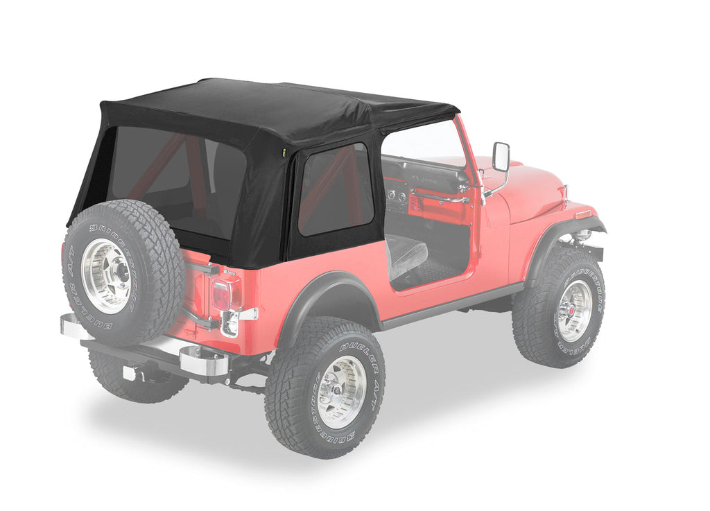 Bestop Soft Top Supertop Classic - '76-86 CJ7 / '87-95 Wrangler YJ (Black Denim; Tinted Windows) - 54599-15 - Bestop