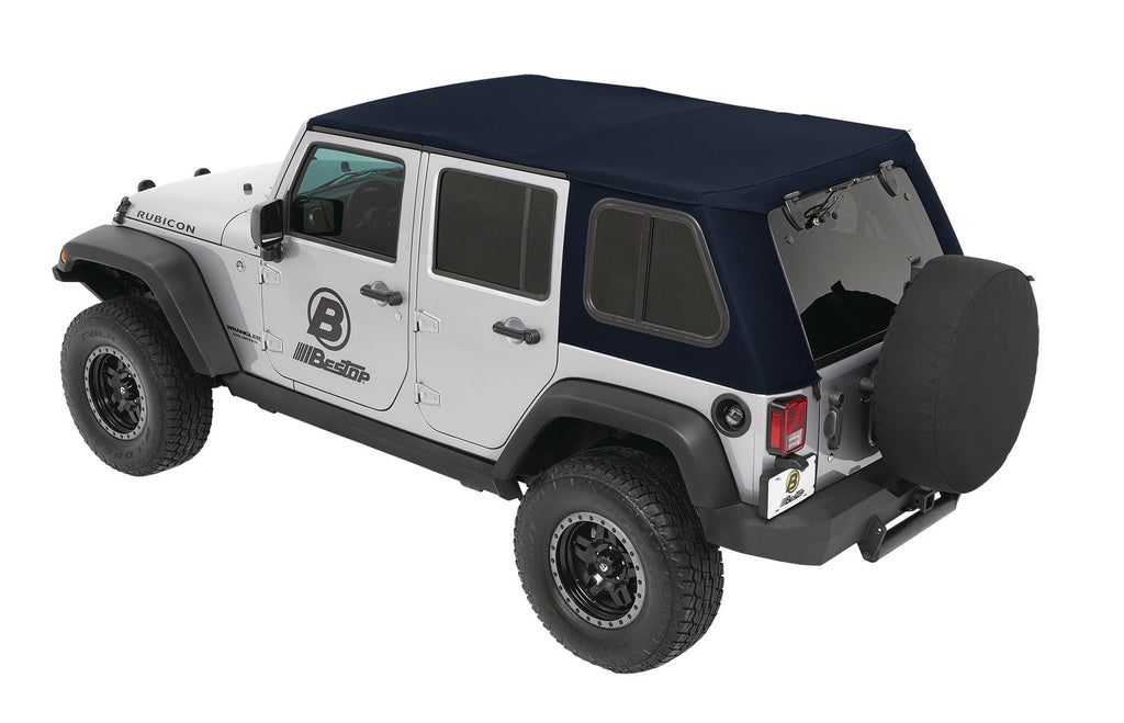 Bestop Soft Top Trektop Pro - '07-18 Wrangler JK 4-Door (Navy Blue Twill) - 54863-69 - Bestop