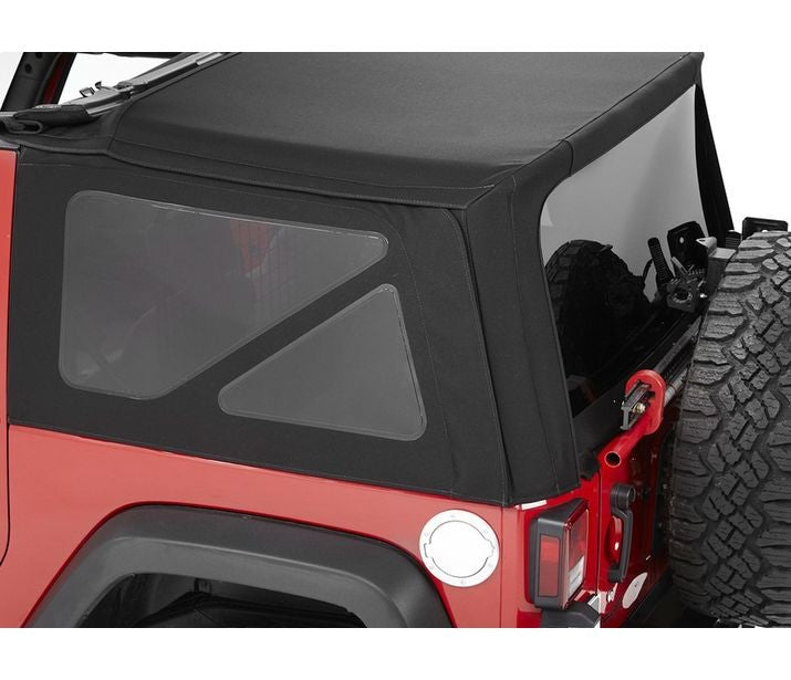 Bestop Convertible Top Window Kit Window Set - '07-18 Wrangler JK 2-Door (Black Twill) - 58442-17 - Bestop