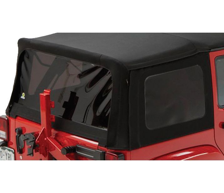 Bestop Convertible Top Window Kit Window Set - '07-18 Wrangler JK 4-Door (Black Twill) - 58443-17