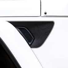 Load image into Gallery viewer, Premium Fender Vent Decal Set | Black Topo - fits Wrangler JL &amp; Gladiator JT