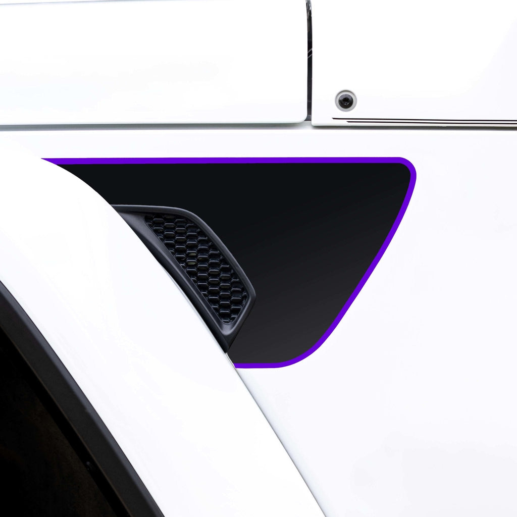 Premium Fender Vent Decal Set | Black Topo - fits Wrangler JL & Gladiator JT