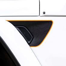 Load image into Gallery viewer, Premium Fender Vent Decal Set | Black Topo - fits Wrangler JL &amp; Gladiator JT