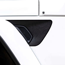 Load image into Gallery viewer, Premium Fender Vent Decal Set | Black Topo - fits Wrangler JL &amp; Gladiator JT