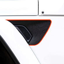 Load image into Gallery viewer, Premium Fender Vent Decal Set | Black Topo - fits Wrangler JL &amp; Gladiator JT