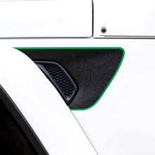 Load image into Gallery viewer, Premium Fender Vent Decal Set | Black Topo - fits Wrangler JL &amp; Gladiator JT