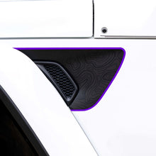 Load image into Gallery viewer, Premium Fender Vent Decal Set | Black Topo - fits Wrangler JL &amp; Gladiator JT