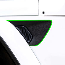 Load image into Gallery viewer, Premium Fender Vent Decal Set | Black Topo - fits Wrangler JL &amp; Gladiator JT