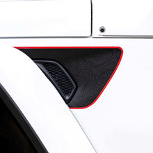 Load image into Gallery viewer, Premium Fender Vent Decal Set | Black Topo - fits Wrangler JL &amp; Gladiator JT