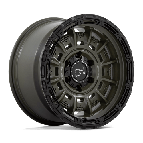 Black Rhino Wheels Wheel BR002 17X9 6X5.5 OD-GRN BLK-LP -12MM - BR002EB17906812N - Black Rhino Wheels