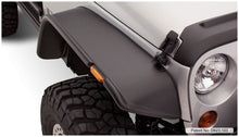 Load image into Gallery viewer, Bushwacker Fender Flares Bushwacker 07-18 Jeep Wrangler Flat Style Flares 4pc Fits 2-Door Sport Utility Only - Black