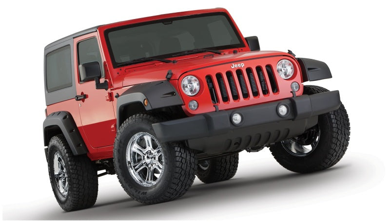 Bushwacker Fender Flares Bushwacker 07-18 Jeep Wrangler Pocket Style Flares 2pc - Black