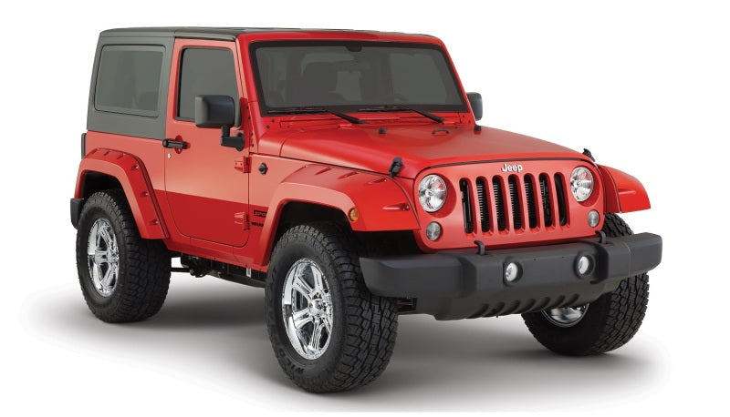 Bushwacker Fender Flares Bushwacker 07-18 Jeep Wrangler Pocket Style Flares 2pc Fits 2-Door Sport Utility Only - Black