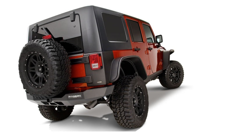 Bushwacker Fender Flares Bushwacker 07-18 Jeep Wrangler Unlimited Flat Style Flares 4pc 4-Door Sport Utility Only - Black