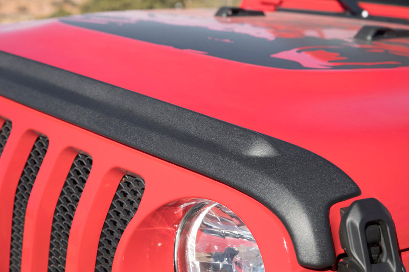Bushwacker Body Armor & Rock Rails Bushwacker 18-19 Jeep Wrangler Rubicon/Sport//Unlimited/Sport S Hood Stone Guard- Black