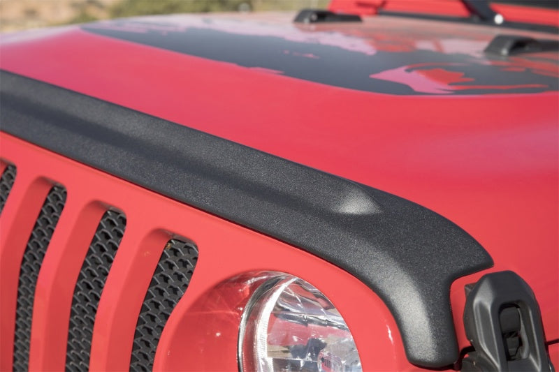 Bushwacker Body Armor & Rock Rails Bushwacker 18-19 Jeep Wrangler Rubicon/Sport//Unlimited/Sport S Hood Stone Guard- Black