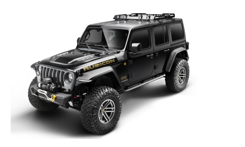 Bushwacker Fender Flares Bushwacker 18-21 Jeep Wrangler JL (2-Door & 4-Door) Flat Style Flares 4pc - Black