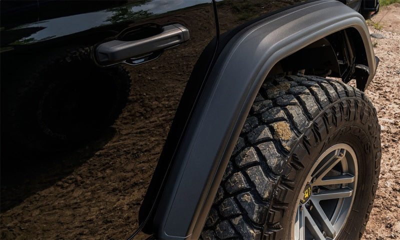 Bushwacker Fender Flares Bushwacker 18-21 Jeep Wrangler JL (2-Door & 4-Door) Flat Style Flares 4pc - Black