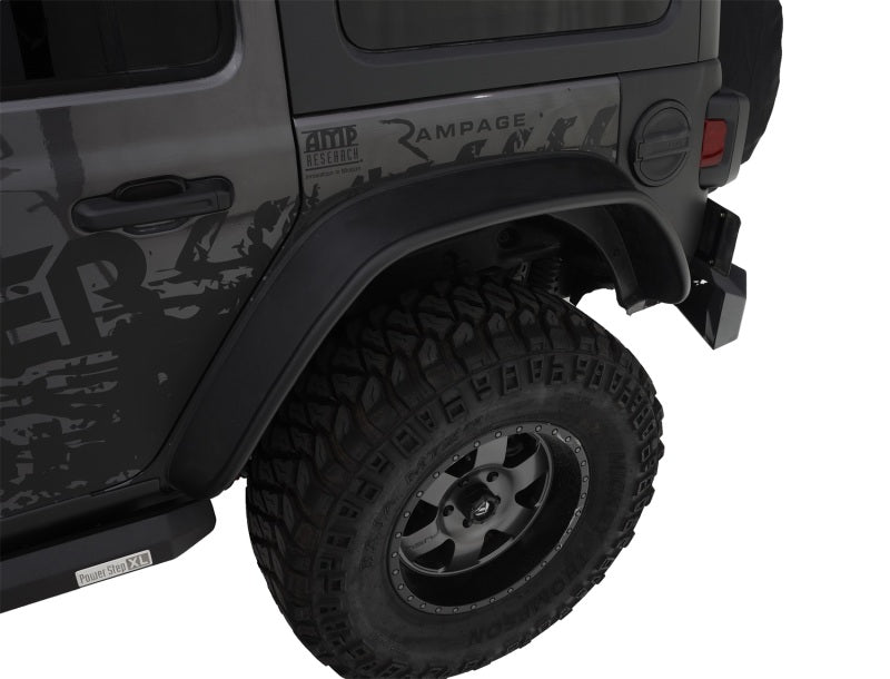 Bushwacker Fender Flares Bushwacker 2018+ Jeep Wrangler (JL) Unlimited Flat Style Flares 4pc - Black