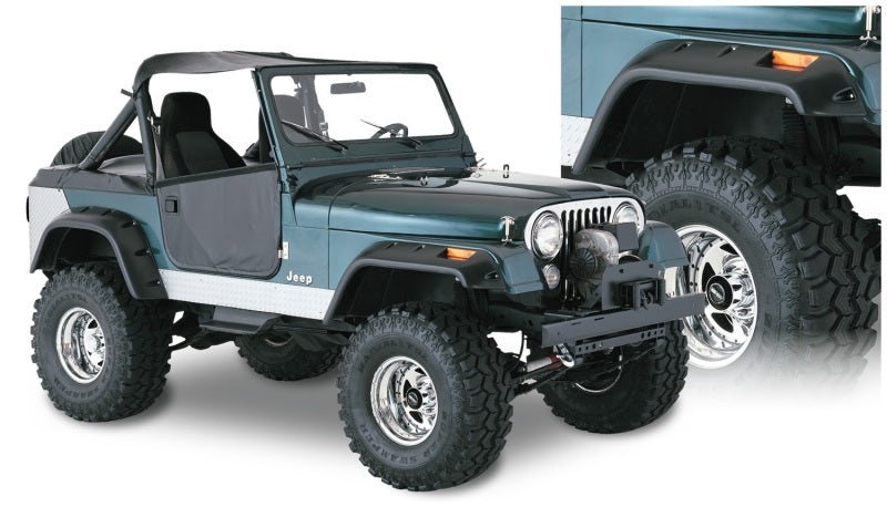 Bushwacker Fender Flares Bushwacker 59-83 Jeep CJ5 Cutout Style Flares 4pc - Black