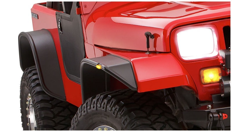 Bushwacker Fender Flares Bushwacker 87-95 Jeep Wrangler Flat Style Flares 4pc Excludes Renegade - Black