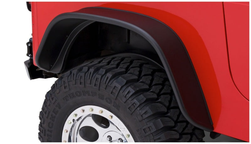 Bushwacker Fender Flares Bushwacker 87-95 Jeep Wrangler Flat Style Flares 4pc Excludes Renegade - Black