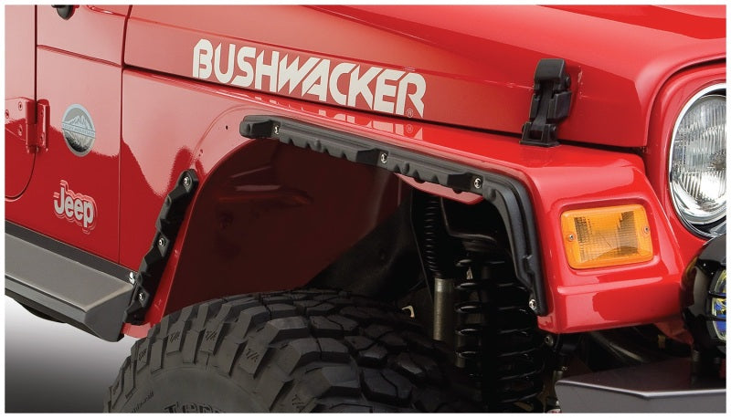 Bushwacker Fender Flares Bushwacker 97-06 Jeep Wrangler Flat Style Flares 4pc - Black