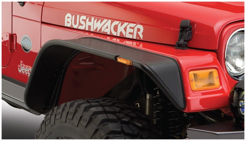 Bushwacker Fender Flares Bushwacker 97-06 Jeep Wrangler Flat Style Flares 4pc - Black