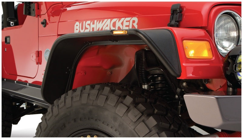 Bushwacker Fender Flares Bushwacker 97-06 Jeep Wrangler Flat Style Flares 4pc - Black
