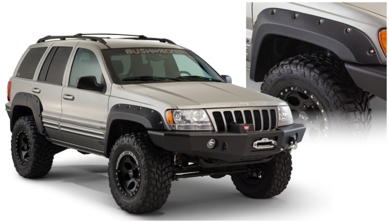 Bushwacker Fender Flares Bushwacker 99-04 Jeep Grand Cherokee Cutout Style Flares 4pc - Black