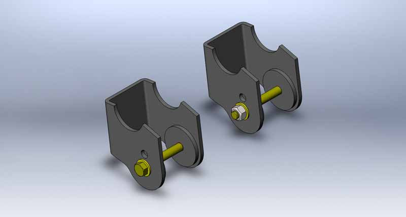 Clayton Off Road Axle Brackets Jeep Grand Cherokee Front Lower Control Arm Brackets 99-04 WJ Clayton Off Road - COR-1106030 - Clayton Off Road
