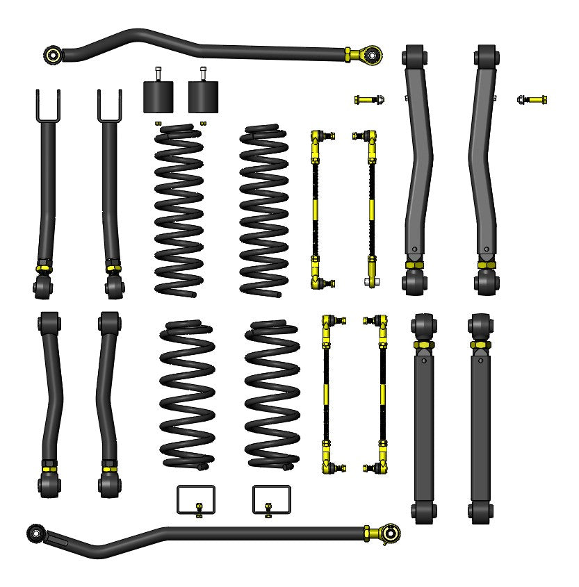 Clayton Off Road Lift Kits Jeep Wrangler Diesel 2.5 Inch Overland Plus Lift Kit For 18+ Wrangler Clayton Offroad - COR-3009125 - Clayton Off Road