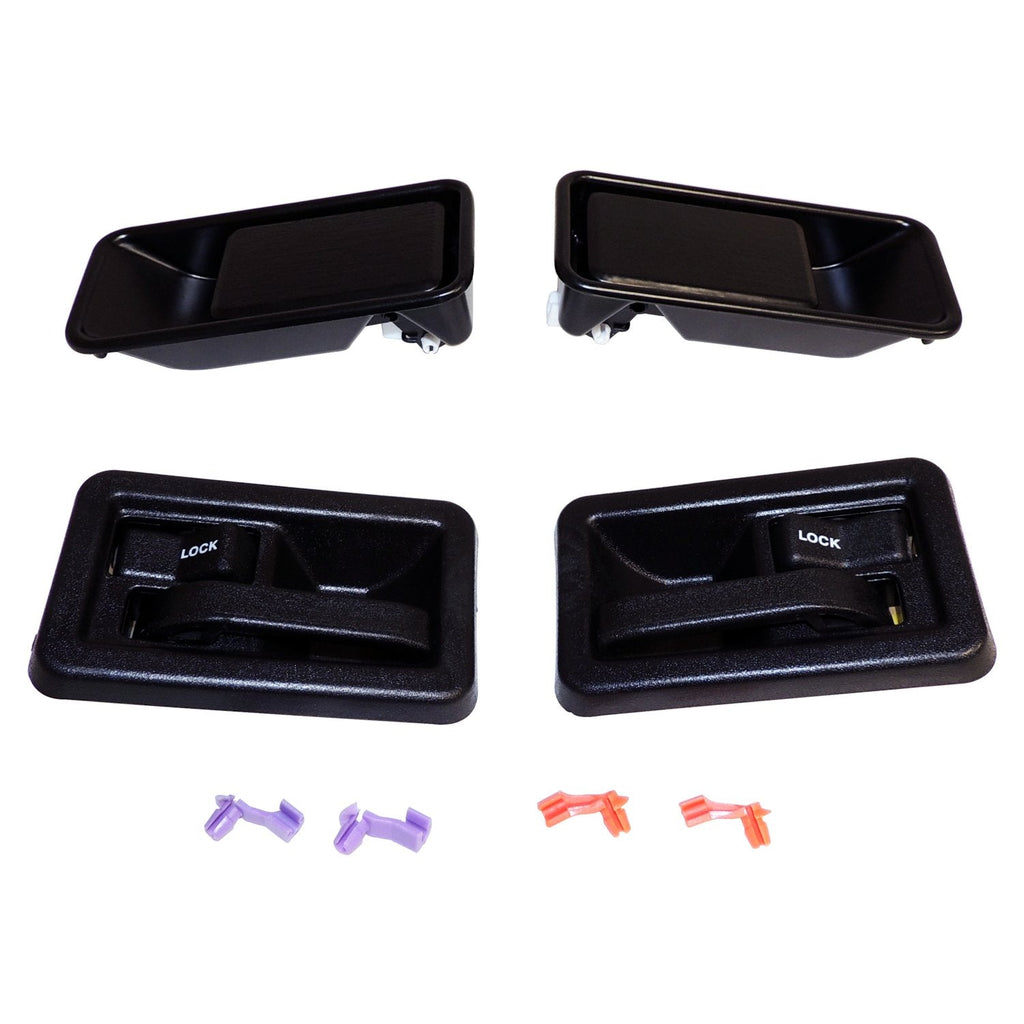 Crown Automotive Jeep Replacement Exterior Door Handle Set Interior & Exterior Door Handle Kit for 1987-2006 Jeep YJ & TJ Wrangler - 55176548MK - Crown Automotive Jeep Replacement