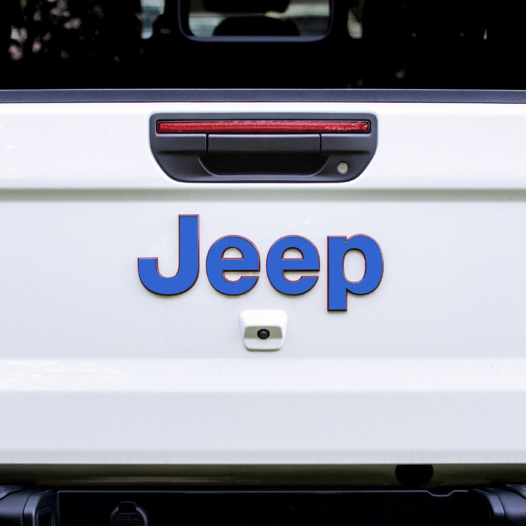 JEEP Gladiator Emblem Overlay Decal Set | Solid Colors