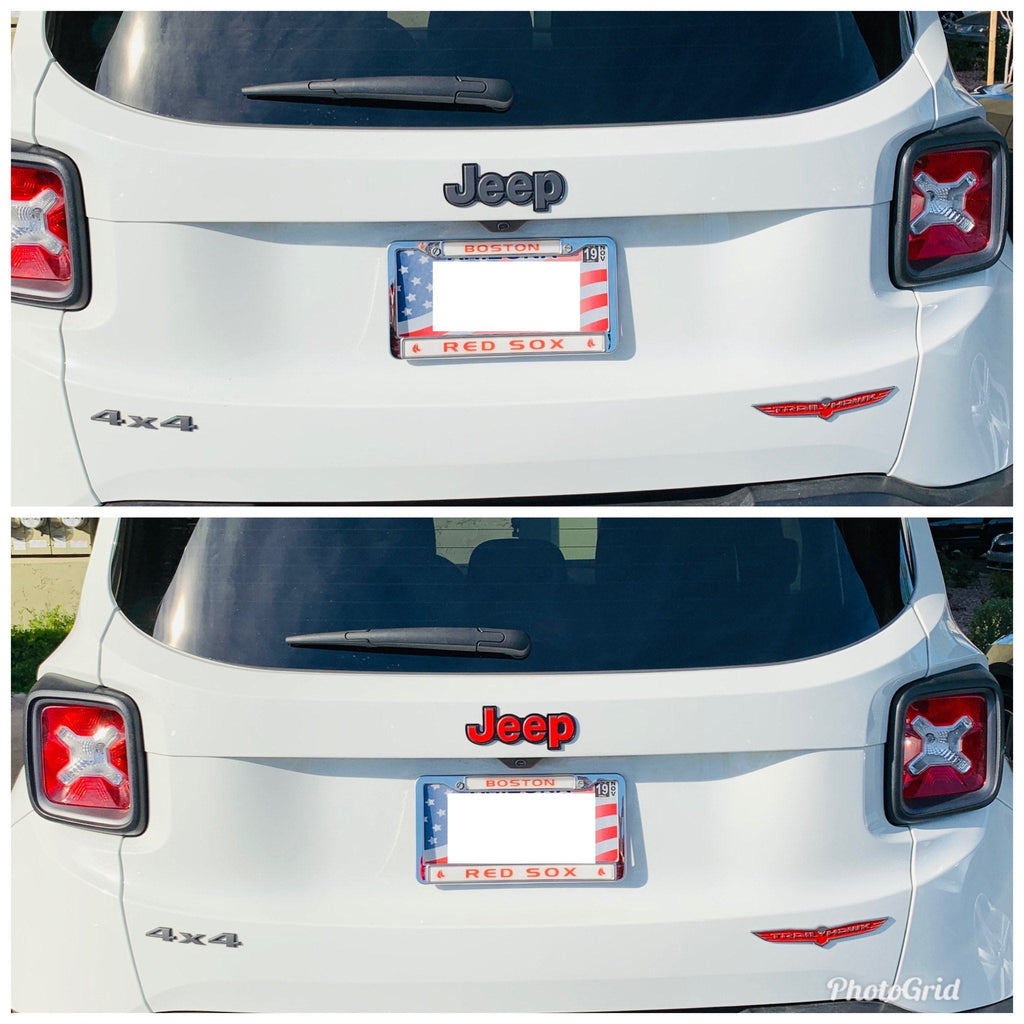 JEEP Emblem Overlay Decals – Solid Colors | Fits 2015+ Jeep Renegade