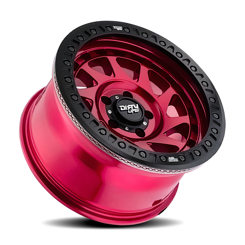 Dirty Life Wheels - Cast Dirty Life 9313 Enigma Race 17x9 / 5x127 BP / -38mm Offset / 78.1mm Hub Crimson Candy Red Wheel