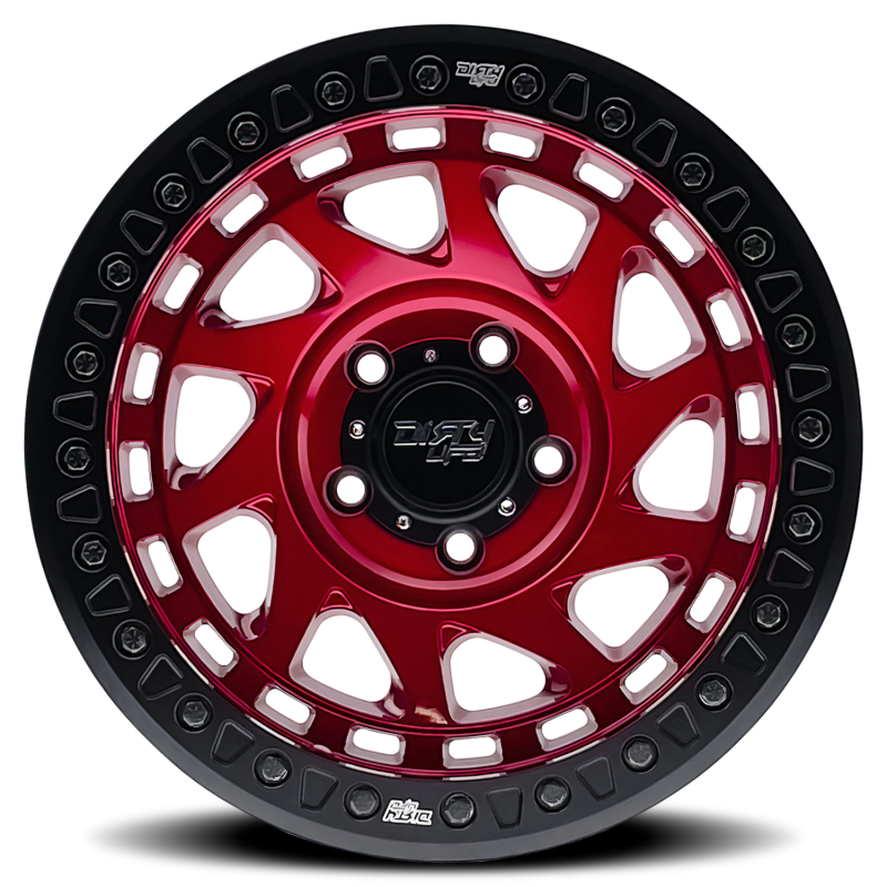 Dirty Life Wheels - Cast Dirty Life 9313 Enigma Race 17x9 / 5x127 BP / -38mm Offset / 78.1mm Hub Crimson Candy Red Wheel