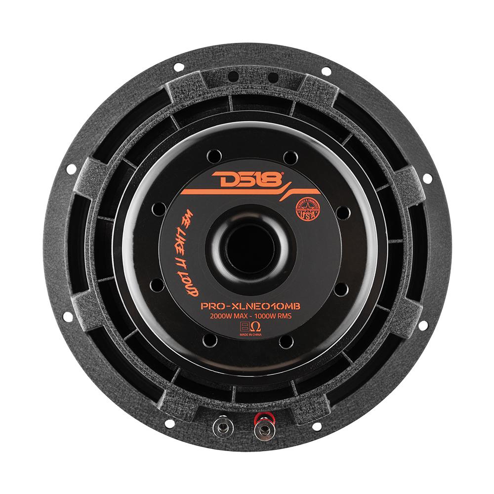 DS18 Speakers PRO 10 Inch Neodymium Mid-Bass Loudspeaker 1000 Watts RMS 8-Ohm DS18 - DS18 - PRO-XLNEO10MB