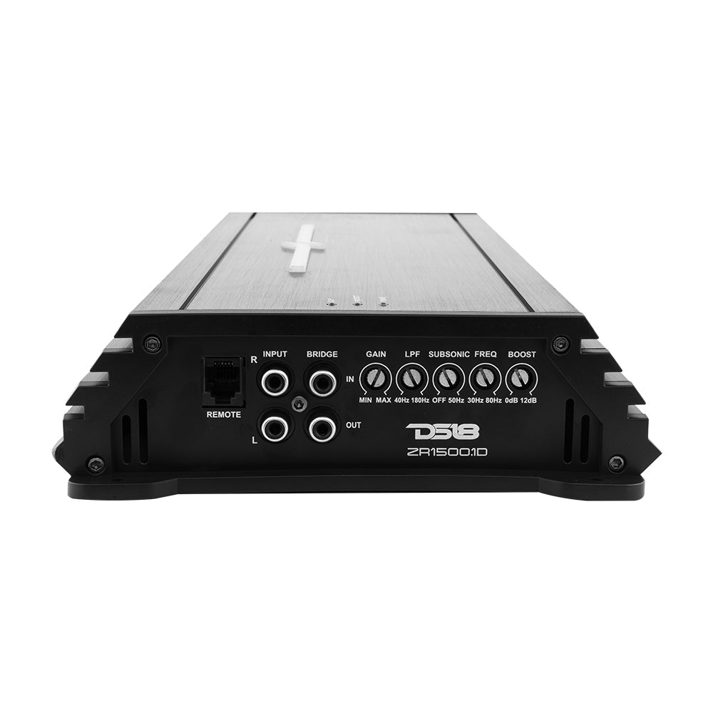 DS18 Audio Amplifier ZR Class D 1-Channel Monoblock Amplifier 1500 Watts RMS DS18 - DS18 - ZR1500.1D