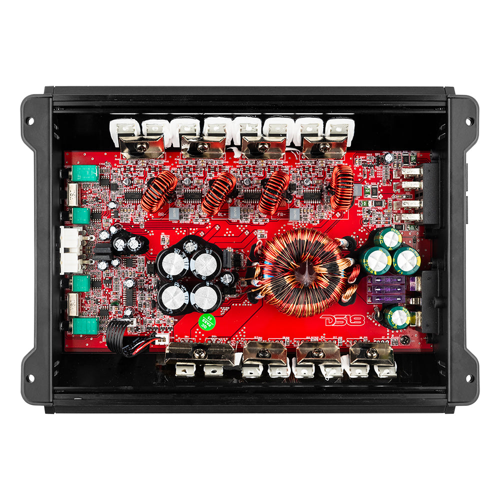 DS18 Audio Amplifier ZR Class D 4-Channel Full Range Amplifier 200x4 at 4 Ohm Watts RMS DS18 - DS18 - ZR800.4D