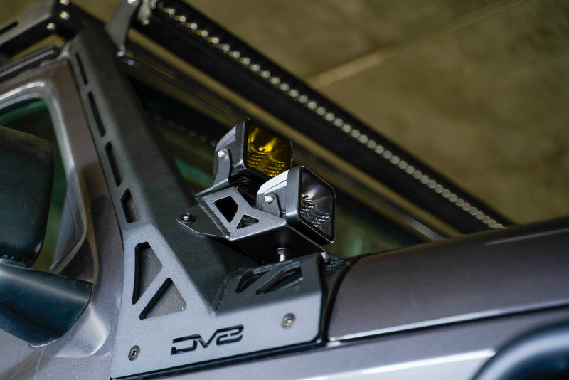 DV8 Offroad Light Mounts DV8 Offroad 2018+ Jeep Wrangler JLO A Pillar Dual Light Pod Mounts